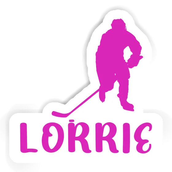 Autocollant Lorrie Joueuse de hockey Notebook Image