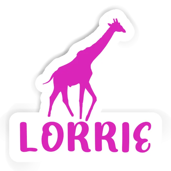 Giraffe Sticker Lorrie Laptop Image