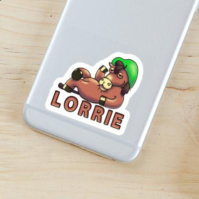 Lorrie Sticker Lying horse Image