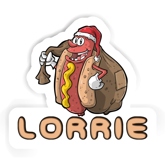 Christmas Hot Dog Sticker Lorrie Gift package Image