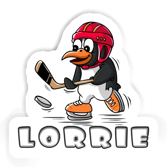 Lorrie Sticker Ice Hockey Penguin Notebook Image