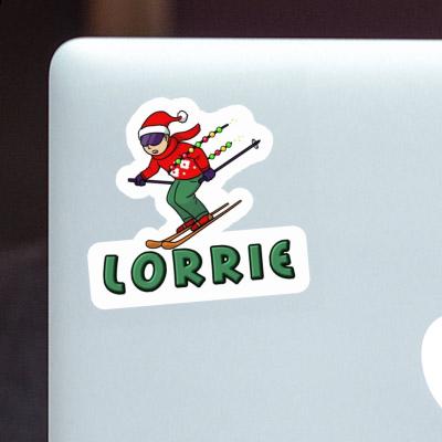 Lorrie Sticker Weihnachtsskifahrer Laptop Image