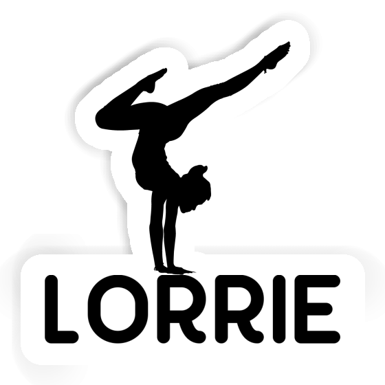 Sticker Yoga-Frau Lorrie Laptop Image