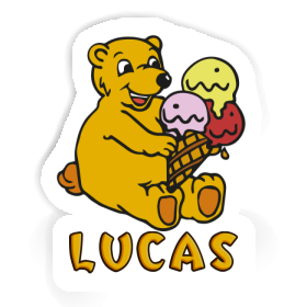 Lucas Aufkleber Eiscreme-Bär Image