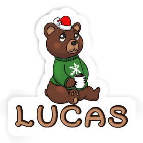 Aufkleber Weihnachtsbär Lucas Image