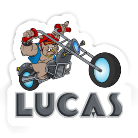 Motorradfahrer Sticker Lucas Image