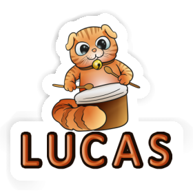 Chat-tambour Autocollant Lucas Image