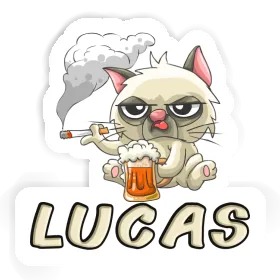 Lucas Aufkleber Rauchende Katze Image