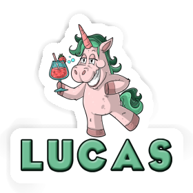 Aufkleber Party-Einhorn Lucas Image