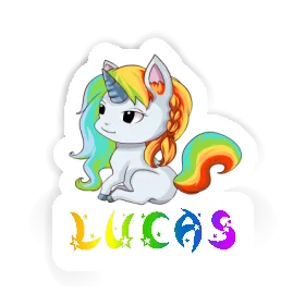 Autocollant Licorne Lucas Image