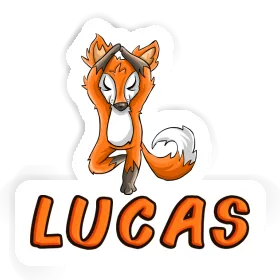 Lucas Aufkleber Yoga Fuchs Image