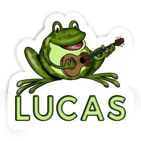 Autocollant Grenouille à guitare Lucas Image