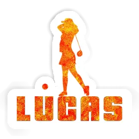 Lucas Sticker Golfer Image