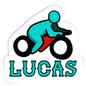 Sticker Motorradfahrer Lucas Image