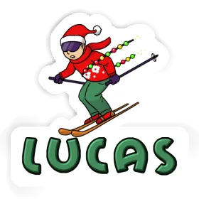 Sticker Weihnachtsskifahrer Lucas Image
