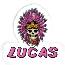 Lady Totenkopf Aufkleber Lucas Image