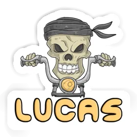 Lucas Sticker Motorradfahrer Image