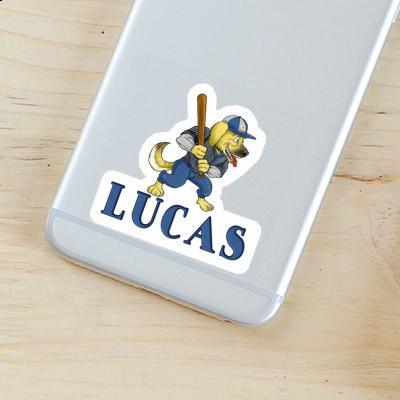 Sticker Lucas Baseball Dog Image