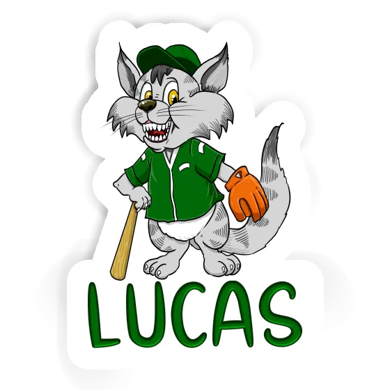 Baseball-Katze Sticker Lucas Notebook Image