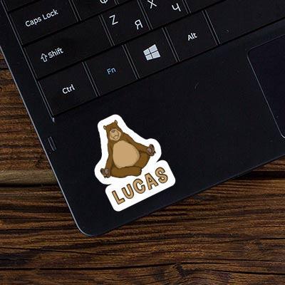 Yoga Bear Sticker Lucas Laptop Image