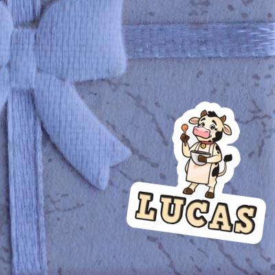 Cow Sticker Lucas Image