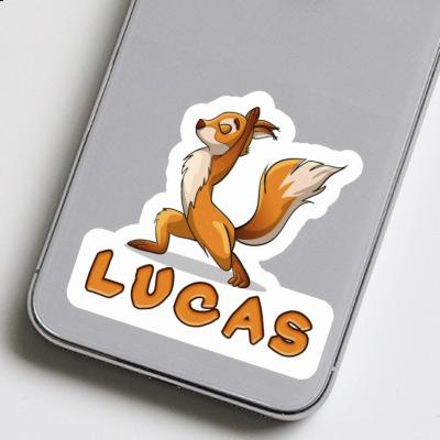 Lucas Autocollant Écureuil yoga Notebook Image