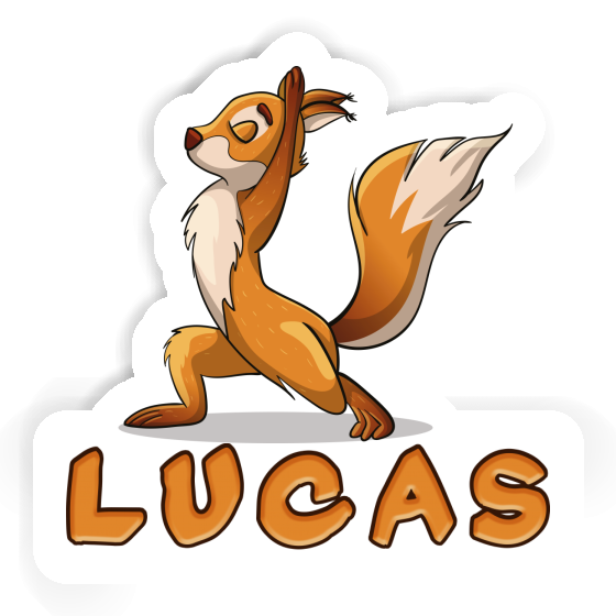 Lucas Autocollant Écureuil yoga Laptop Image