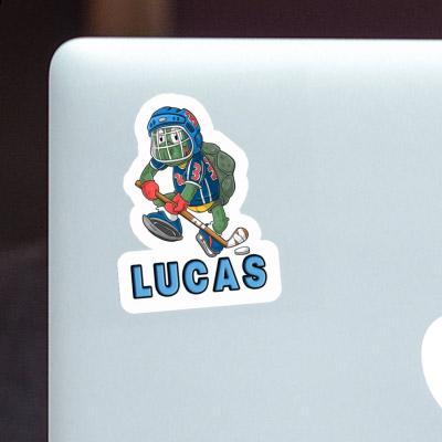 Sticker Lucas Ice-Hockey Player Laptop Image