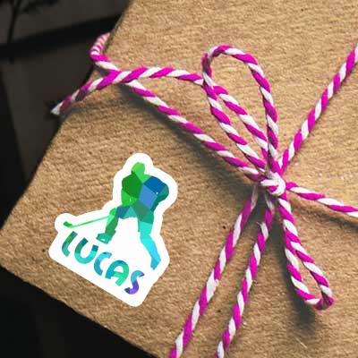 Lucas Sticker Hockey Player Notebook Image
