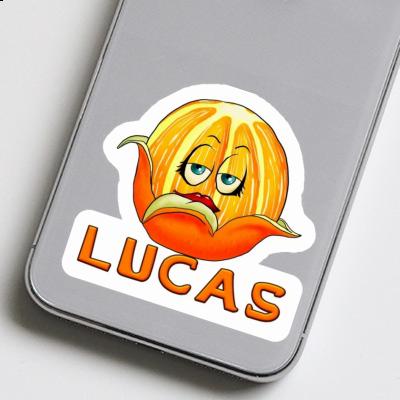 Lucas Sticker Orange Laptop Lucas Sticker Orange Laptop Image