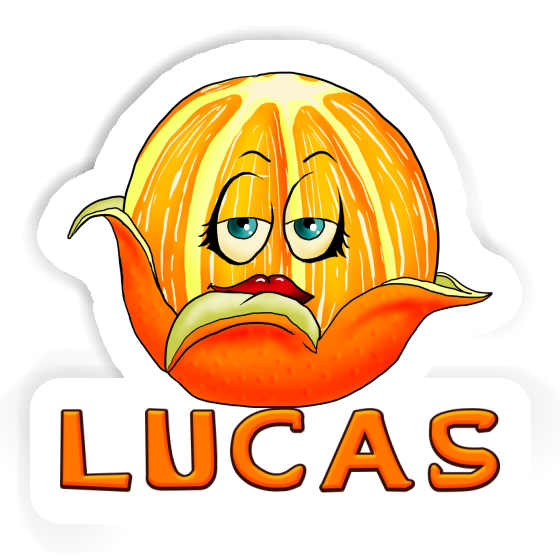 Lucas Sticker Orange Laptop Lucas Sticker Orange Laptop Image