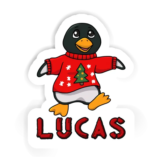 Aufkleber Weihnachtspinguin Lucas Laptop Image