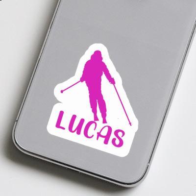 Skifahrerin Aufkleber Lucas Laptop Image