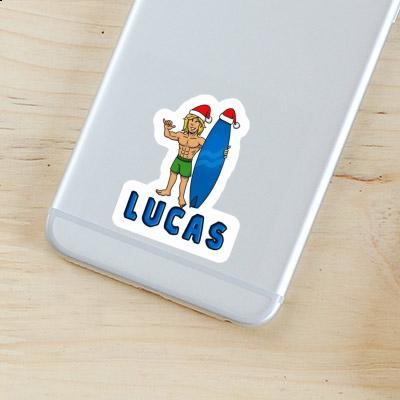 Sticker Christmas Surfer Lucas Image