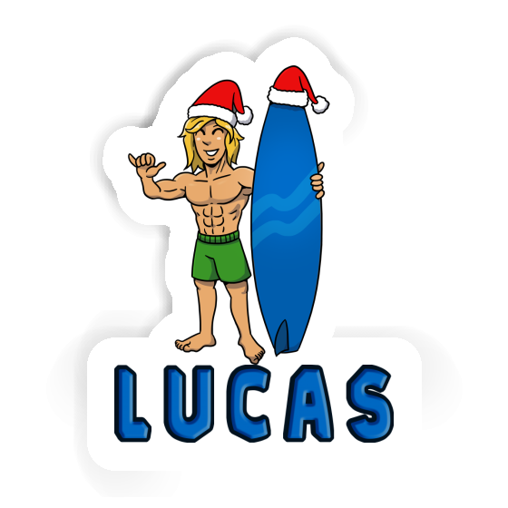 Sticker Christmas Surfer Lucas Notebook Image