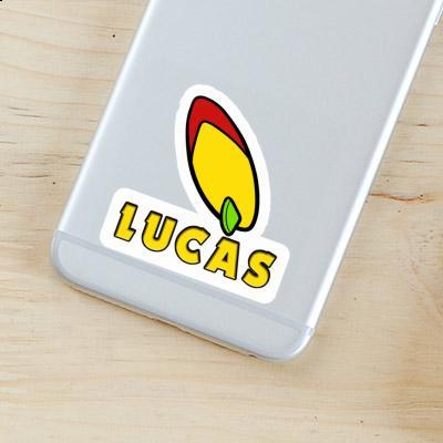 Lucas Sticker Surfboard Notebook Image