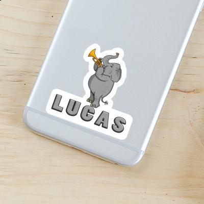 Lucas Sticker Trumpet Elephant Notebook Image