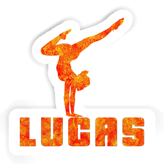 Femme de yoga Autocollant Lucas Notebook Image