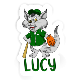 Sticker Baseball Cat Lucy Image