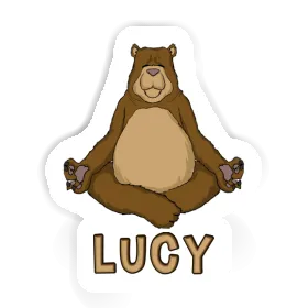 Sticker Lucy Yoga Bear Image