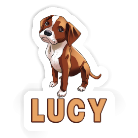 Lucy Sticker Boxer Dog Image