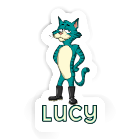 Sticker Lucy Standing Cat Image