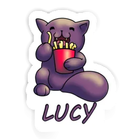 Lucy Sticker French Fry Cat Image