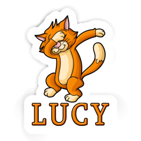 Lucy Sticker Dabbing Cat Image