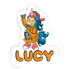 Hip-Hop Unicorn Sticker Lucy Image