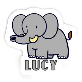 Éléphant Autocollant Lucy Image