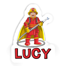 Firefighter Sticker Lucy Image