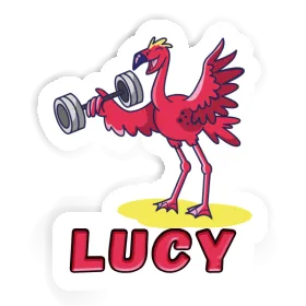 Weight Lifter Sticker Lucy Image