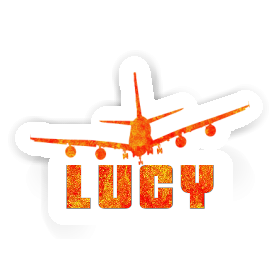 Lucy Sticker Airplane Image