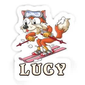 Sticker Skier Lucy Image